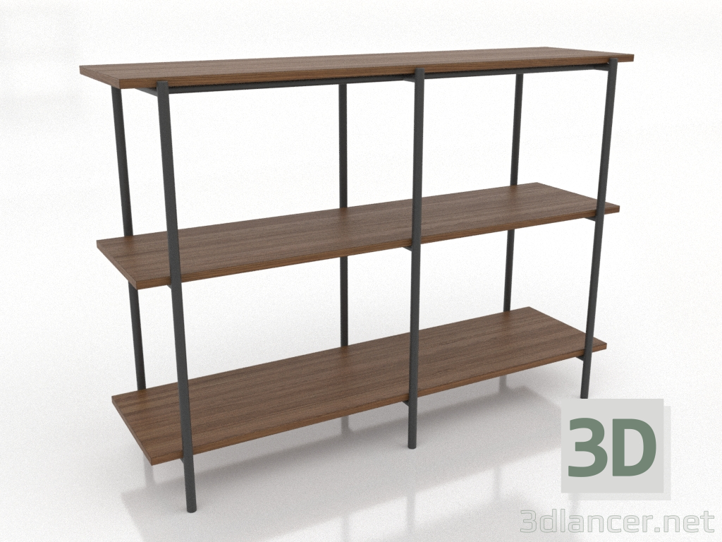 3D modeli Raf 3 1200X350X860 mm (açık ceviz) - önizleme 3D modeli Raf 3 1200X350X860 mm (açık ceviz) - önizleme