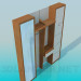 3d model Wooden wardrobe in the hallway - preview