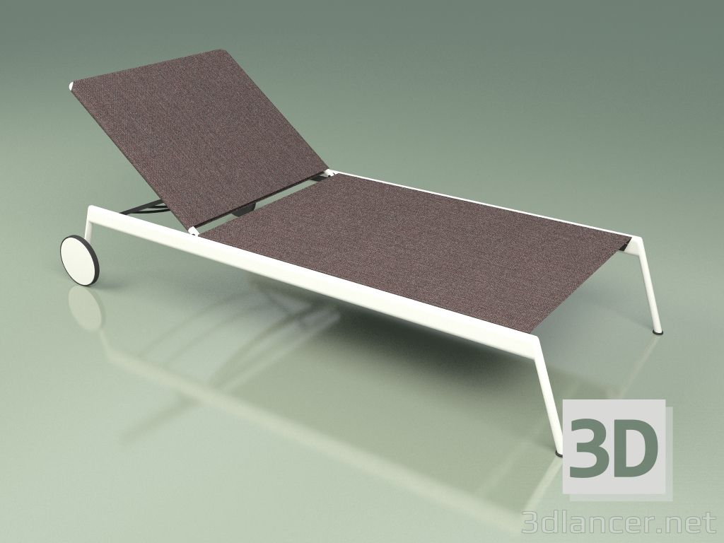 modèle 3D Chaise longue 007 (Metal Milk, Batyline Brown) - preview