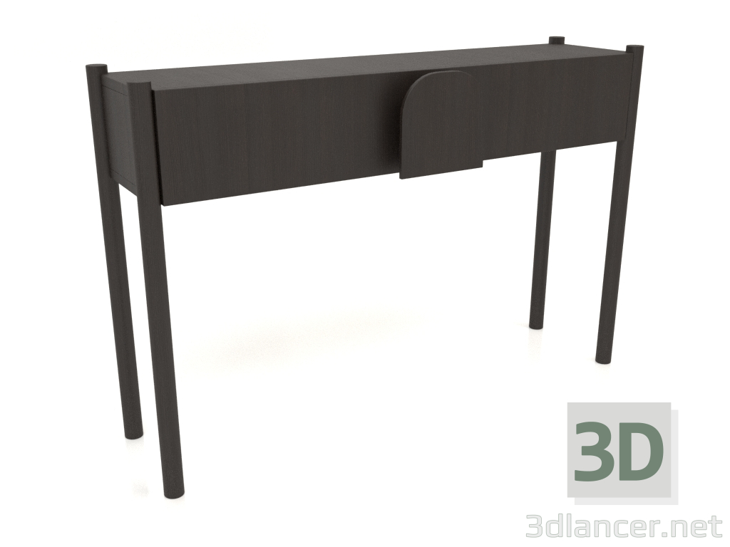 3d model Consola KT 02 (1200x300x800, madera marrón oscuro) - vista previa