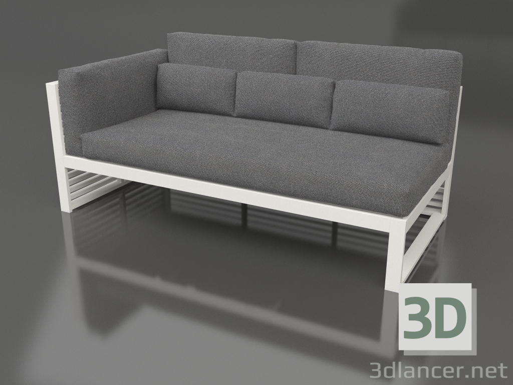 3d model Sofá modular, sección 1 izquierda, respaldo alto (gris ágata) - vista previa