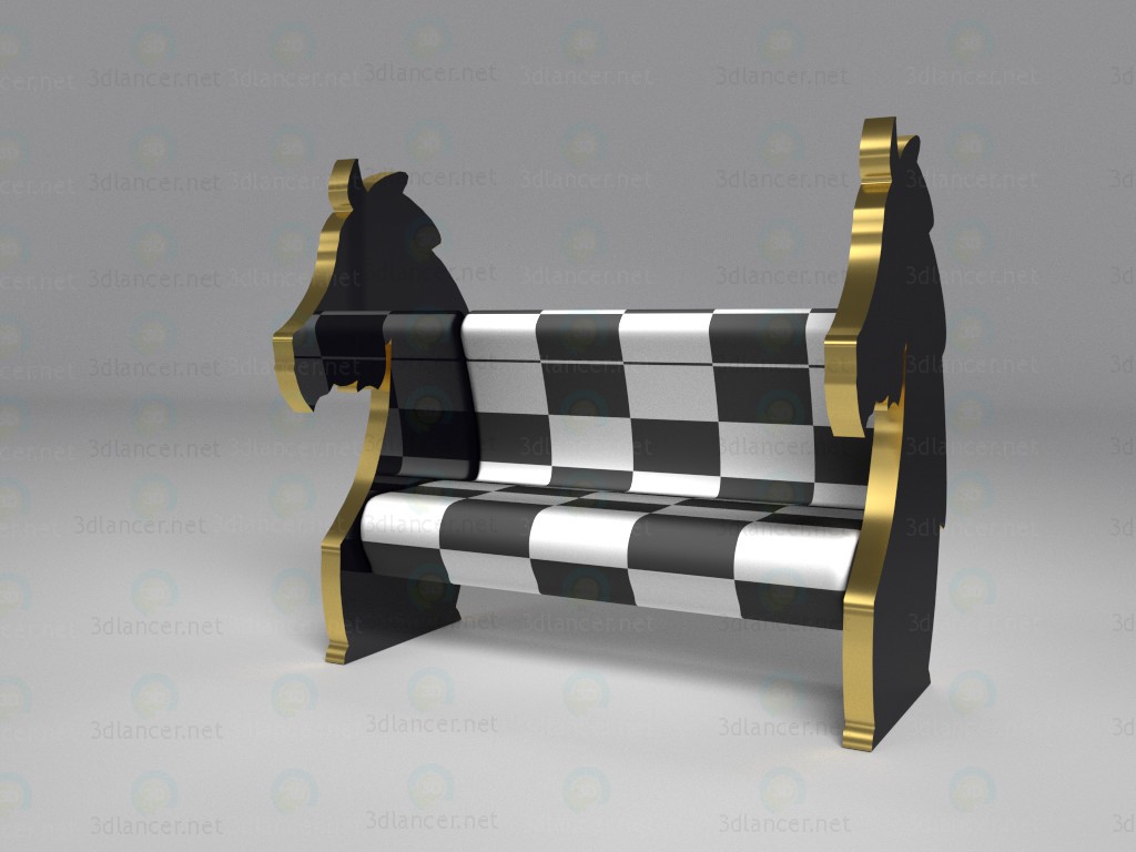 modèle 3D Canapé "Chess" - preview