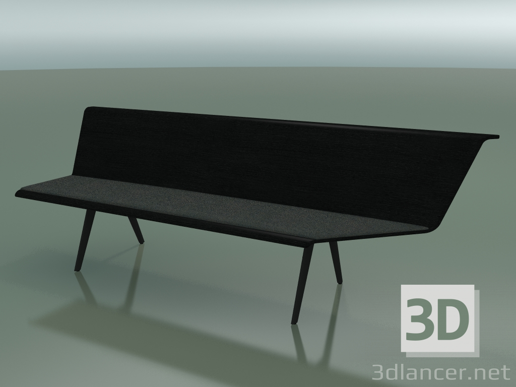 modello 3D Modulo angolare Alimentazione 4604 (L 240 cm, 90 ° a sinistra, Nero) - anteprima