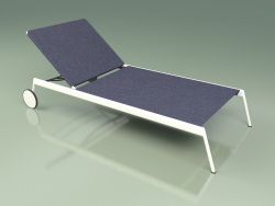 Chaise longue 007 (Metal Milk, Batyline Blue)