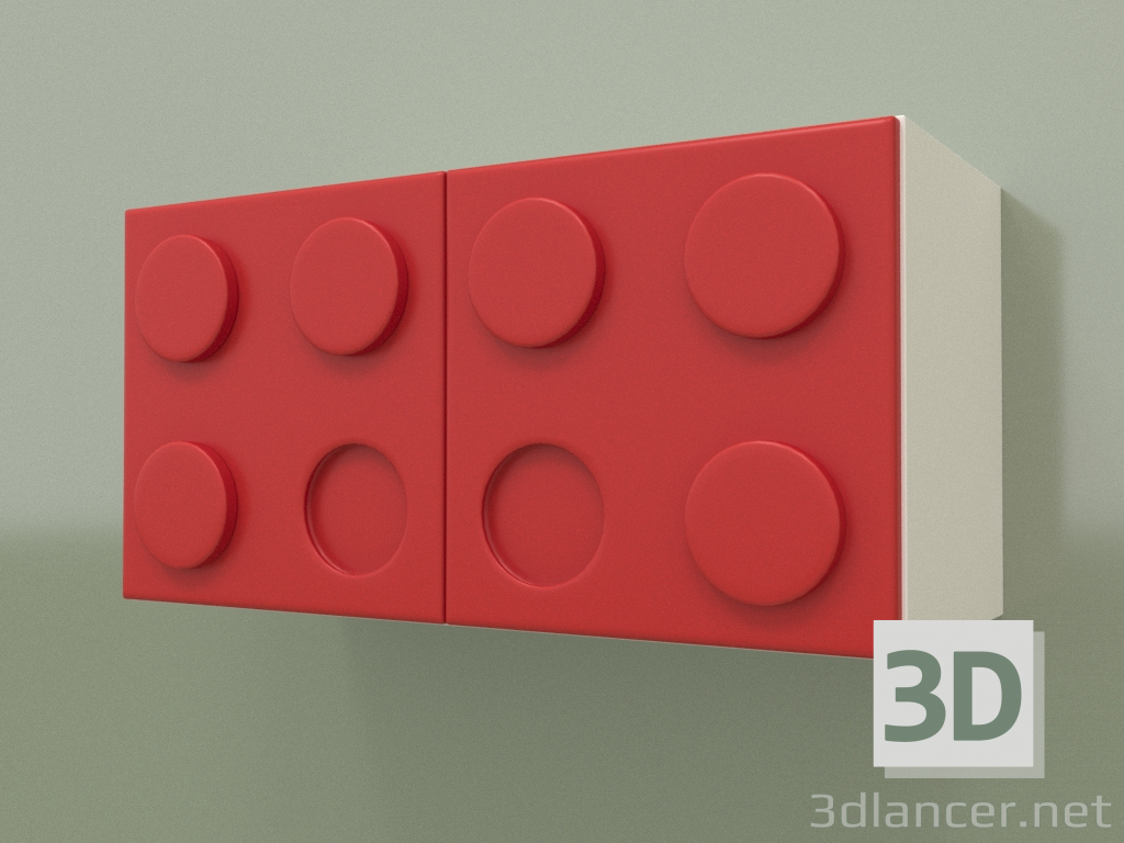 Modelo 3d Prateleira de parede horizontal infantil (pimentão) - preview