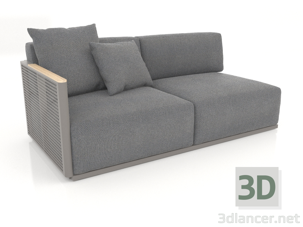 3d model Sofa module section 1 left (Quartz gray) - preview