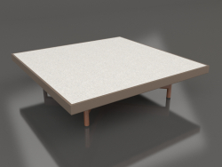 Table basse carrée (Bronze, DEKTON Sirocco)