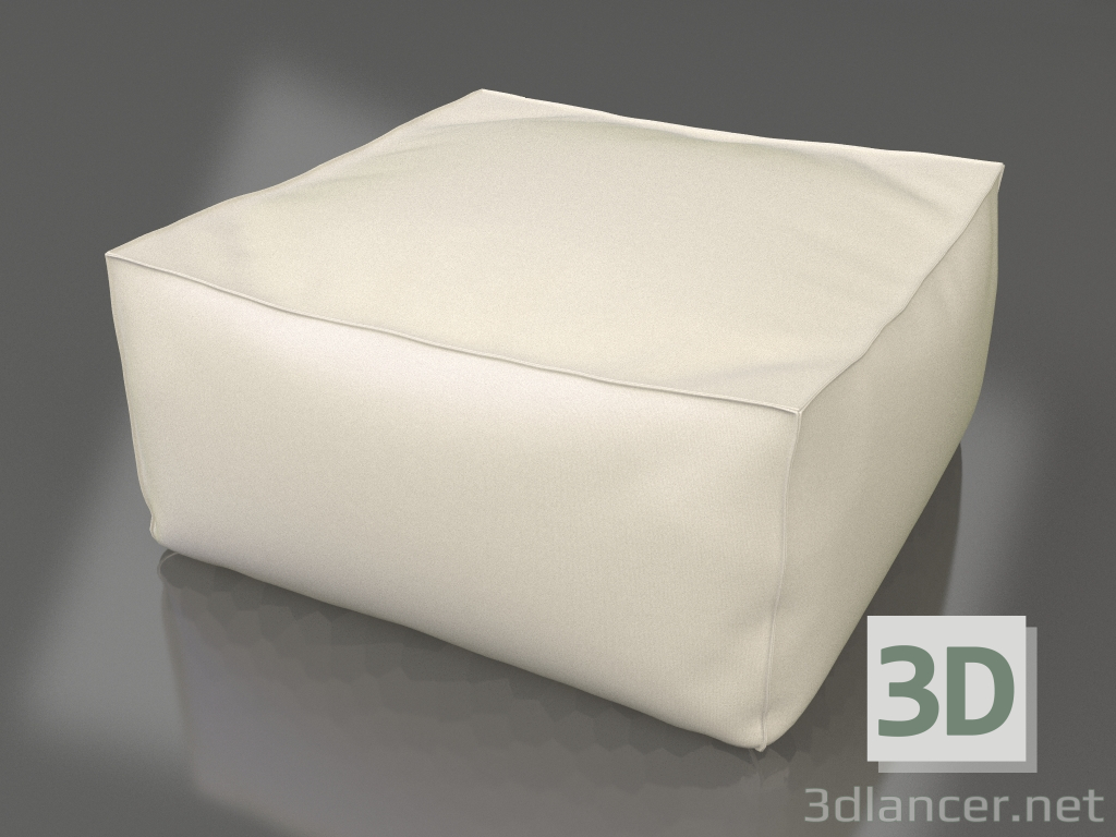 modello 3D Pouf quadrato - anteprima