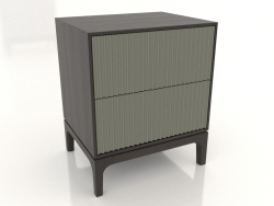 Nachttisch FARGO 2 Schubladen mit gefrästen Fronten (Olive, Wenge-Eiche, Option 1)