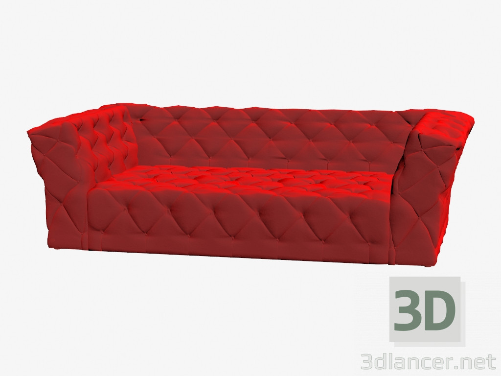 3d model Diwan de tres plazas F140-280 - vista previa