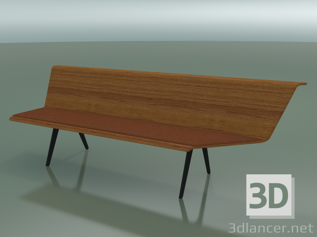 3D modeli Açı modülü Yeme 4604 (L 240 cm, 90 ° sol, Tik etkisi) - önizleme