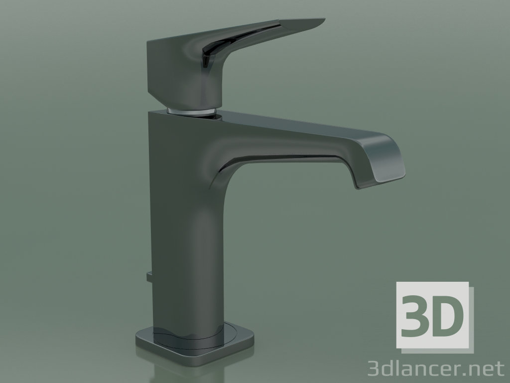 3d model Mezclador monomando de lavabo 130 (36110330, Cromo Negro Pulido) - vista previa