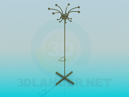 3d model Metal clothes hanger - preview