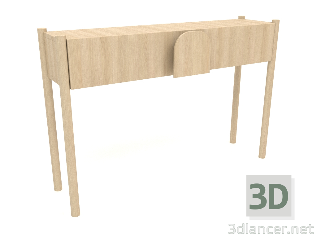 3D Modell Konsolentisch KT 02 (1200x300x800, Holz weiß) - Vorschau