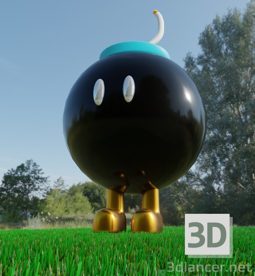 Modelo 3d bombear - preview