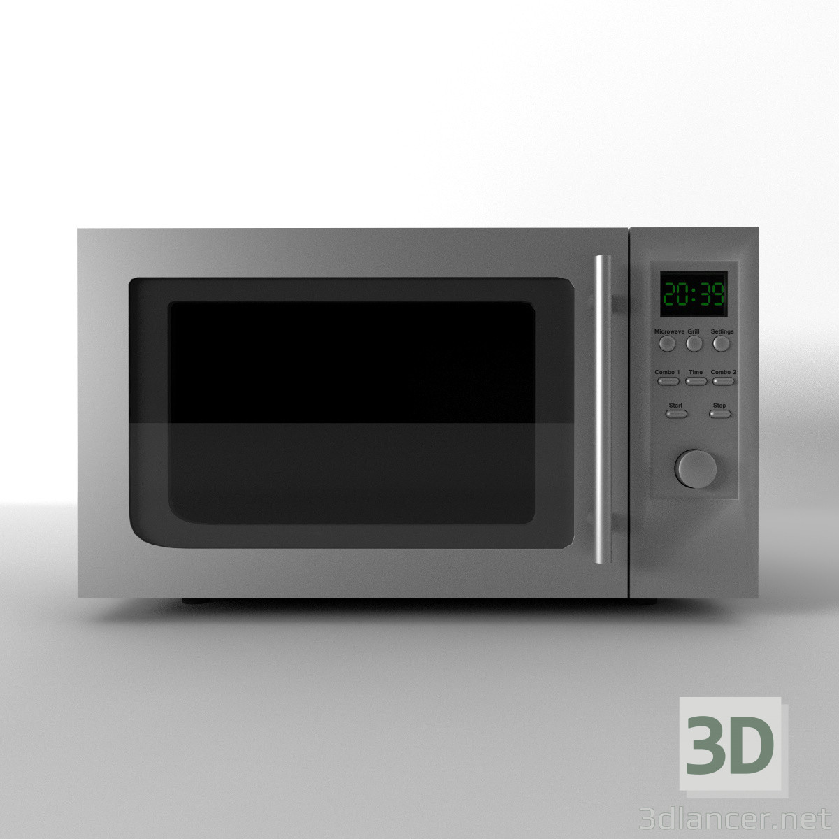 3d model Horno de microondas - vista previa