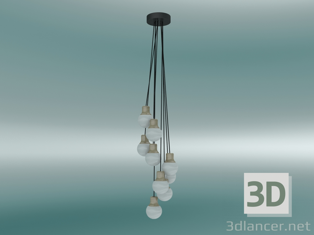 3D Modell Pendelleuchte Mass Light (NA6, Messing) - Vorschau