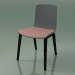 3d model Chair 3979 (4 wooden legs, polypropylene, with a pillow on the seat, black birch) - preview