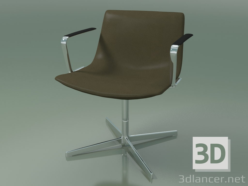 3D modeli Konferans koltuğu 2116CI (4 ayak, kolçaklı, döner) - önizleme