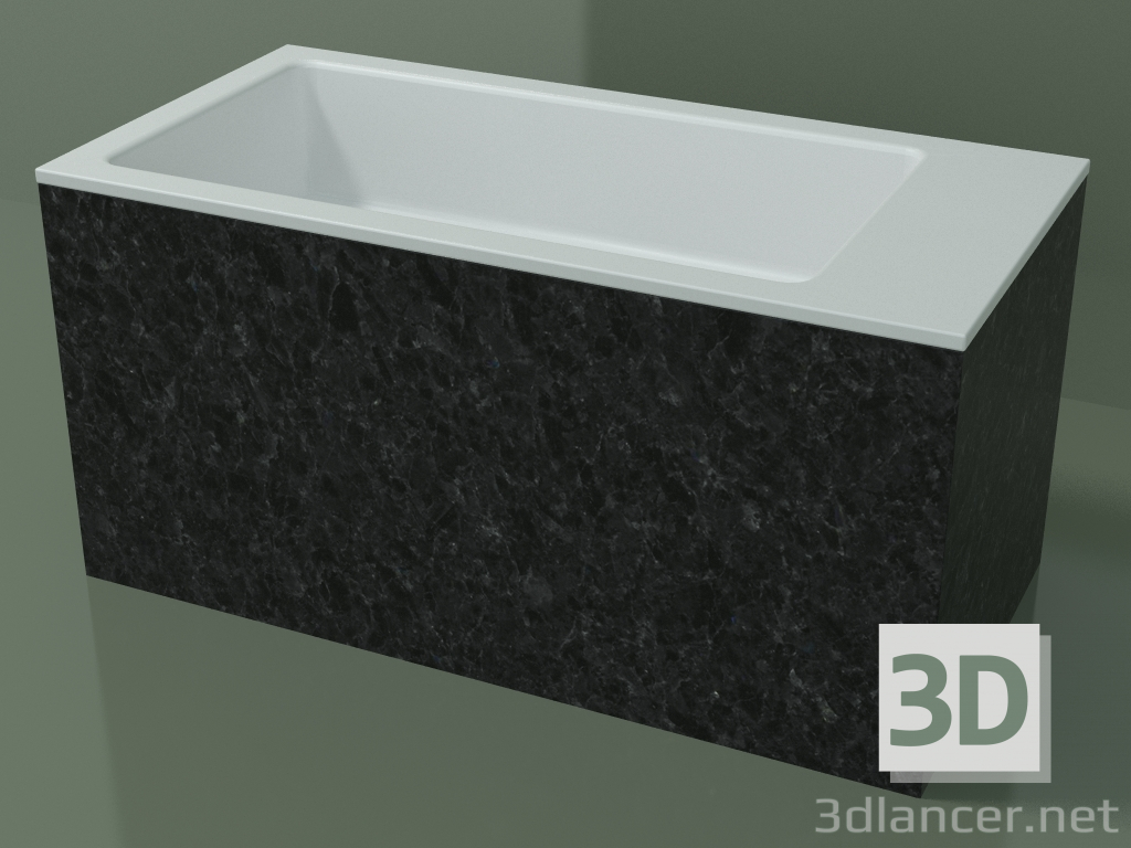 modello 3D Lavabo da appoggio (01R142102, Nero Assoluto M03, L 72, P 36, H 36 cm) - anteprima