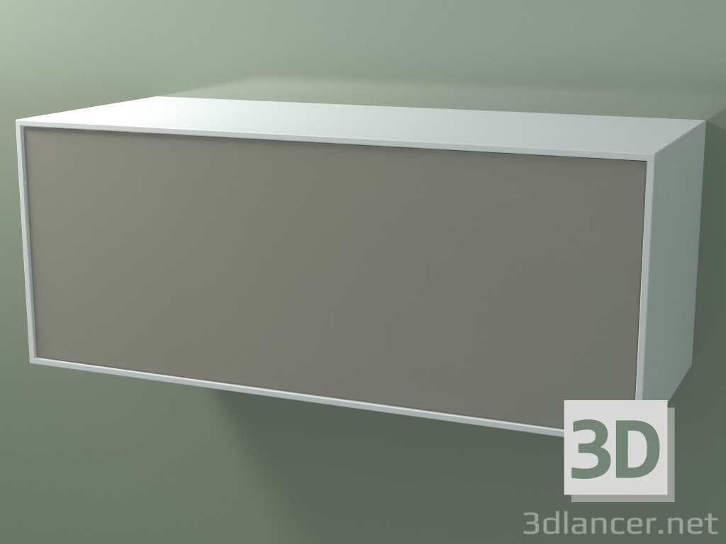 modello 3D Scatola (8AUECB03, Glacier White C01, HPL P04, L 120, P 50, H 48 cm) - anteprima