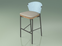 Tabouret de bar 050 (Sky, Metal Smoke, Teck)