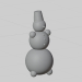 3d Snowman model buy - render