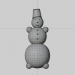 3d Snowman model buy - render