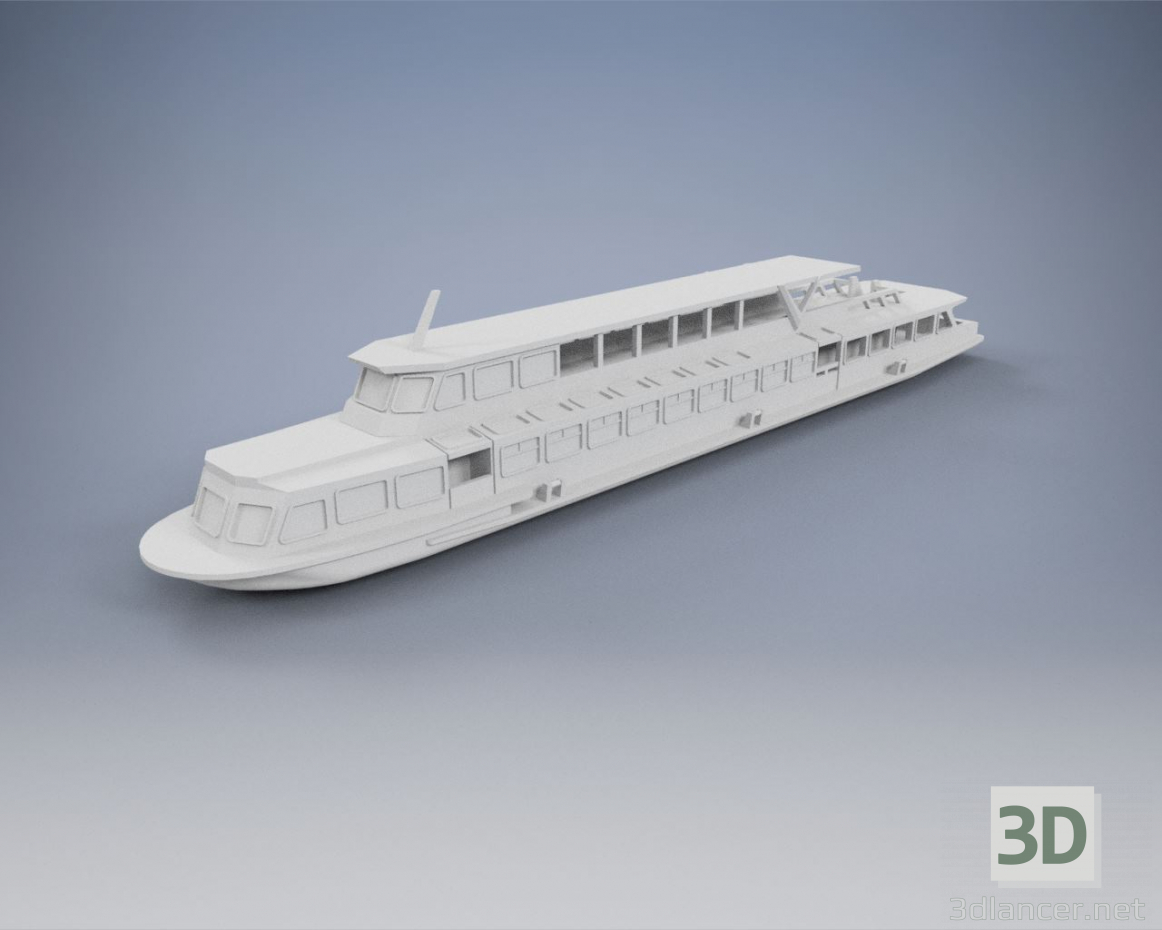 modèle 3D Bateau à moteur Moscou - preview