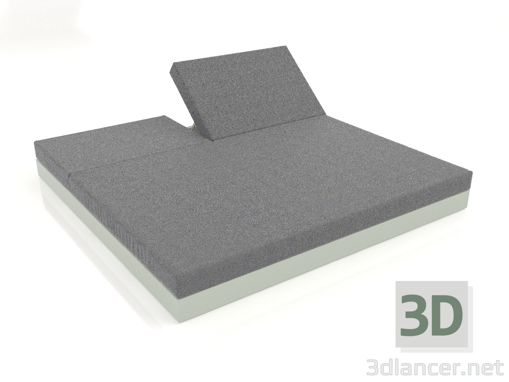 3d model Cama con respaldo 200 (Gris cemento) - vista previa