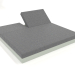 3d model Cama con respaldo 200 (Gris cemento) - vista previa