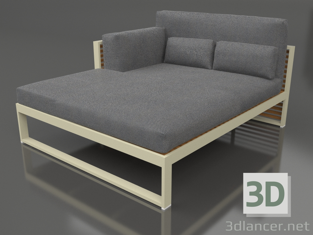 3D Modell XL-Modulsofa, Teil 2 links, hohe Rückenlehne, Kunstholz (Gold) - Vorschau