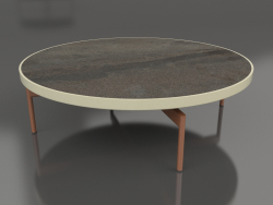 Mesa de centro redonda Ø120 (Ouro, DEKTON Radium)