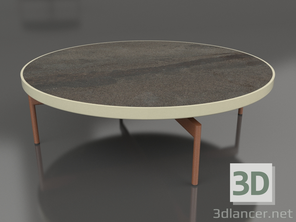 3D modeli Yuvarlak sehpa Ø120 (Altın, DEKTON Radyum) - önizleme