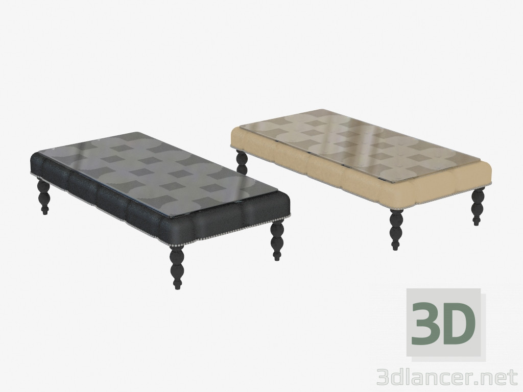 Modelo 3d Mesa clássica clássica com decoração em pele Georg IV - preview