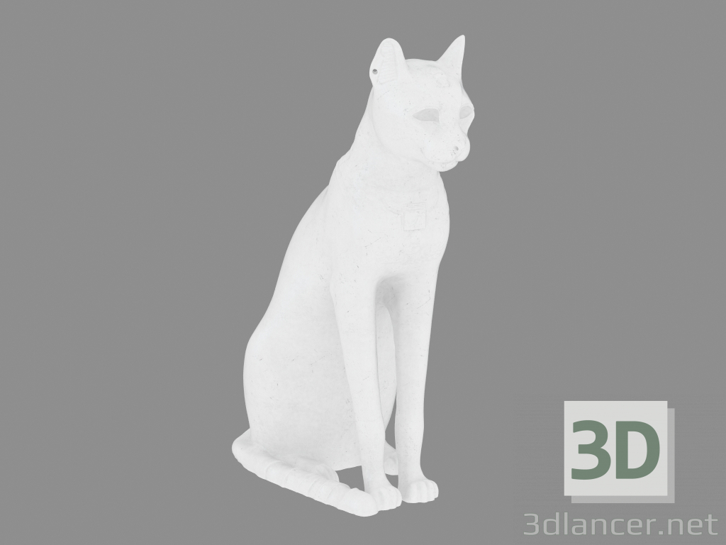 modello 3D Scultura dal marmo del gatto egiziano - anteprima