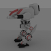 3d steel fighting robot model buy - render