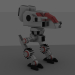 3d steel fighting robot model buy - render