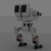 3d steel fighting robot model buy - render