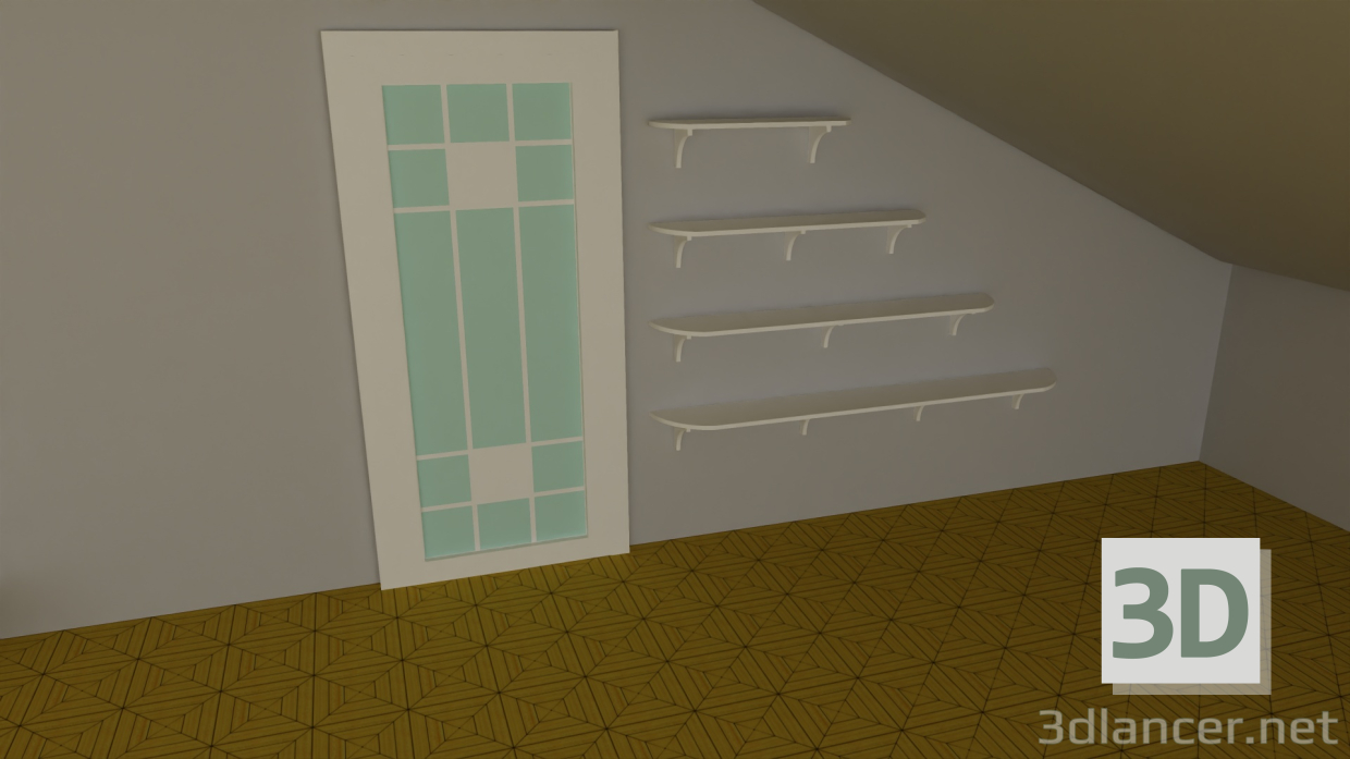 3d model Anaquel de Pared - vista previa