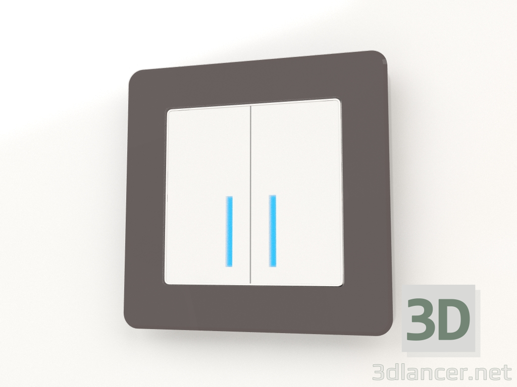 3d model Frame for 1 post Acrylic (graphite) - preview