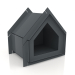 Modelo 3d Pet House S (Antracite) - preview