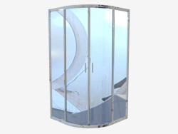 Cabine demi-ronde 90 cm, verre transparent Funkia (KYP 051K)