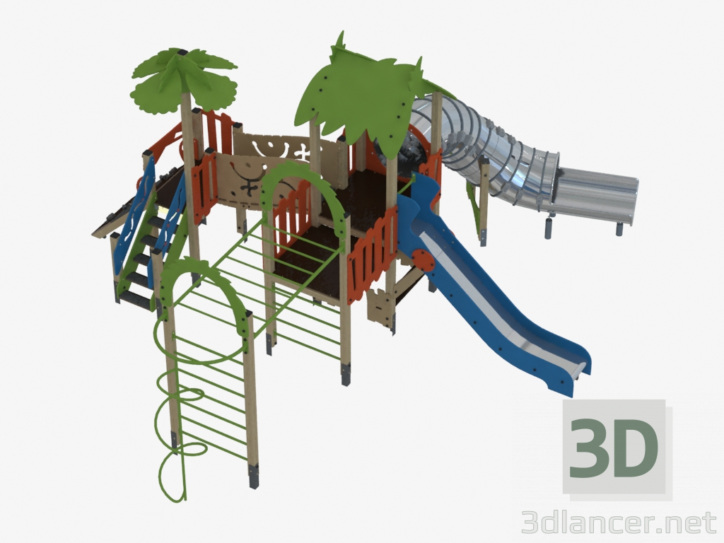 3d model Children's game complex (T1213) - preview