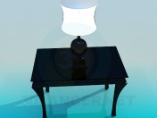 Console with a lamp