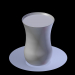 Vaso turco de vidrio con plato 3D modelo Compro - render