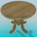 3d model Round wooden table - preview