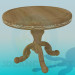 3d model Round wooden table - preview