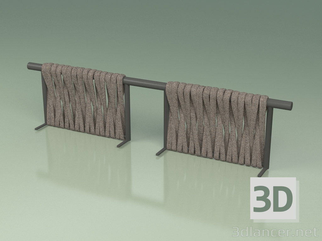 3d model Respaldo del módulo de sofá 212 (Metal Smoke, Gray-Sand Belt) - vista previa