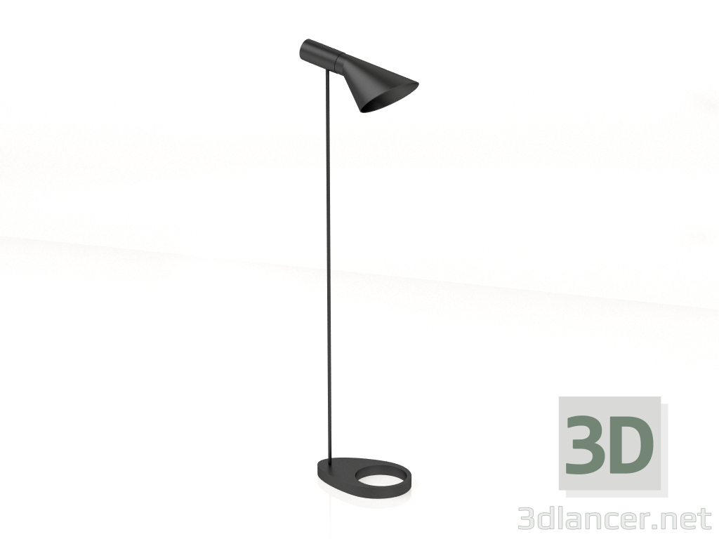 modello 3D Lampada da terra Seoul nera (07033,19) - anteprima